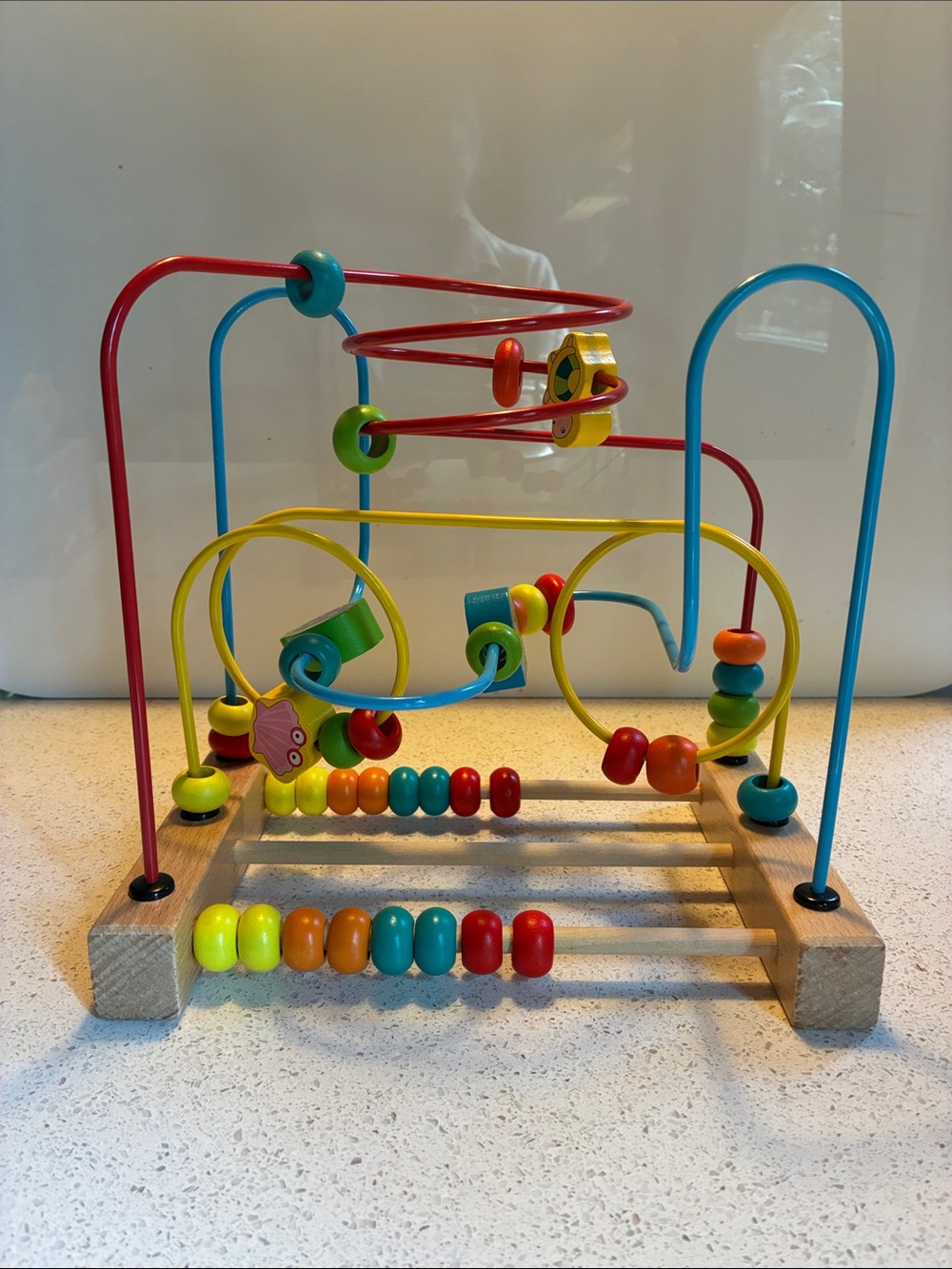 Wooden Multi-Track Bead Maze Activity Toy - Colorful